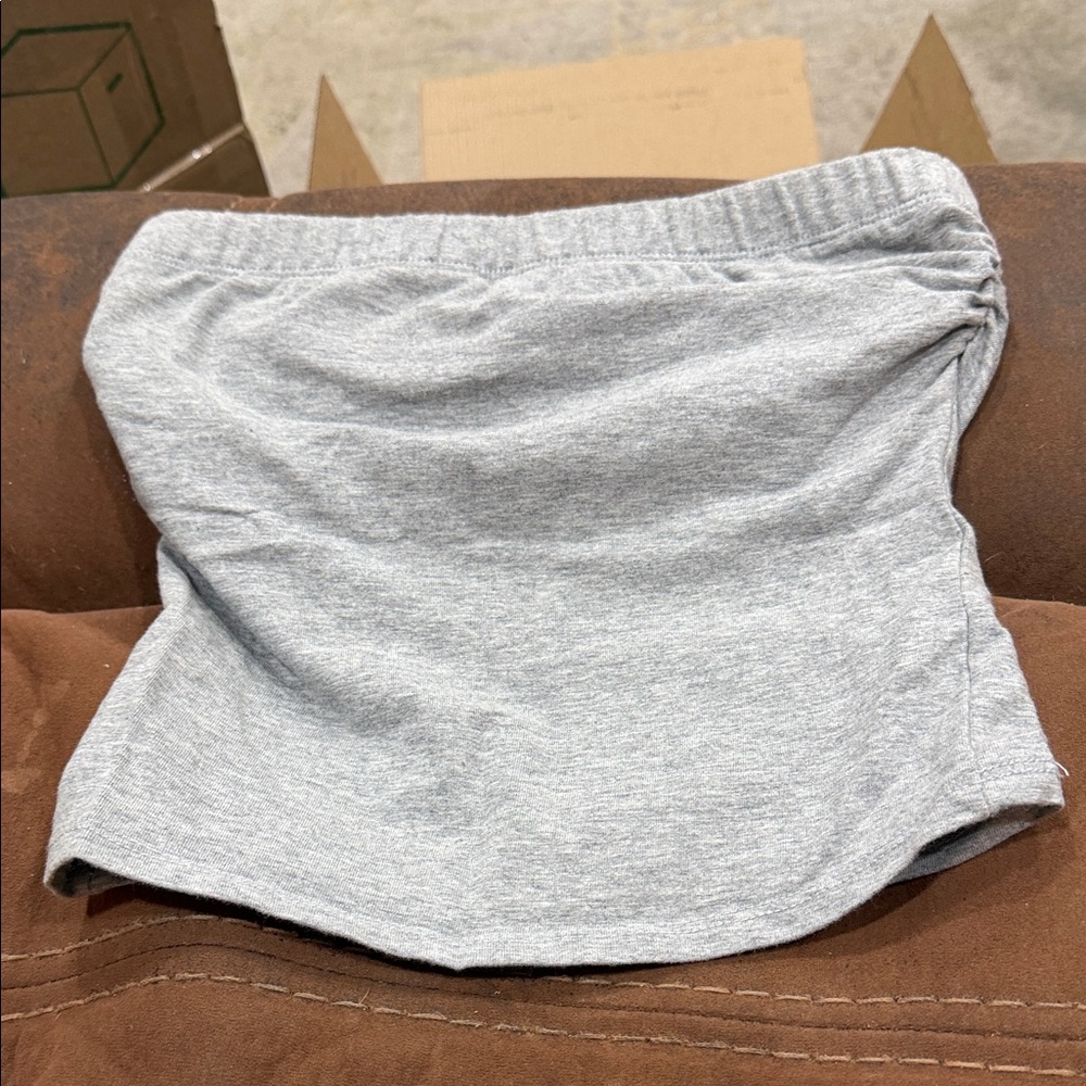 Gray Tube Top by Mix Matchy size small with shelf bra